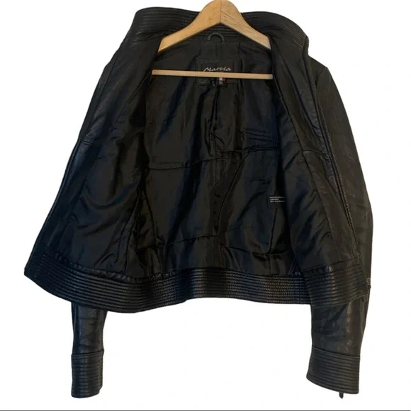 Marcia Collection Black Leather Jacket